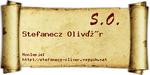 Stefanecz Olivér névjegykártya
